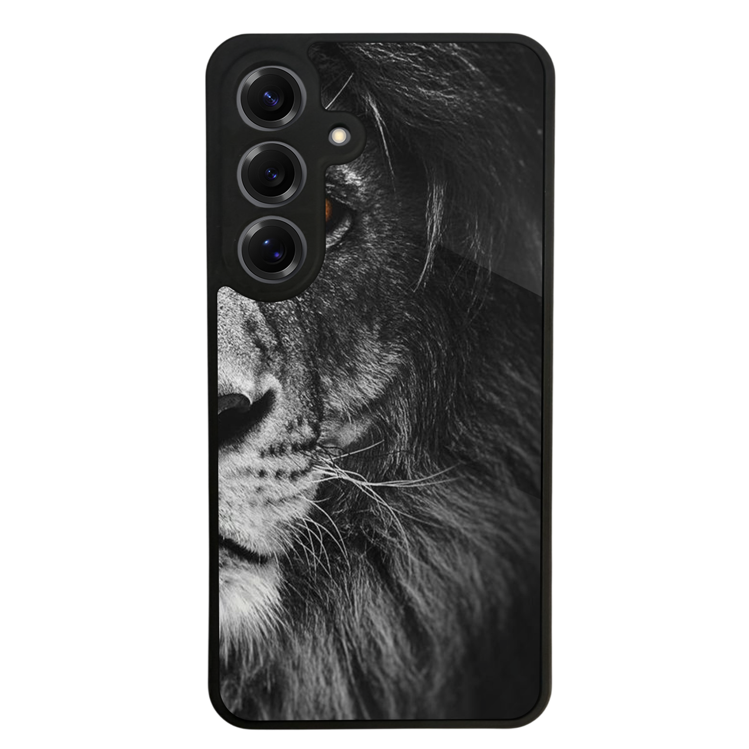 Samsung Galaxy S25 Uyumlu Aslan Tasarımlı Glossy Premium Kılıf