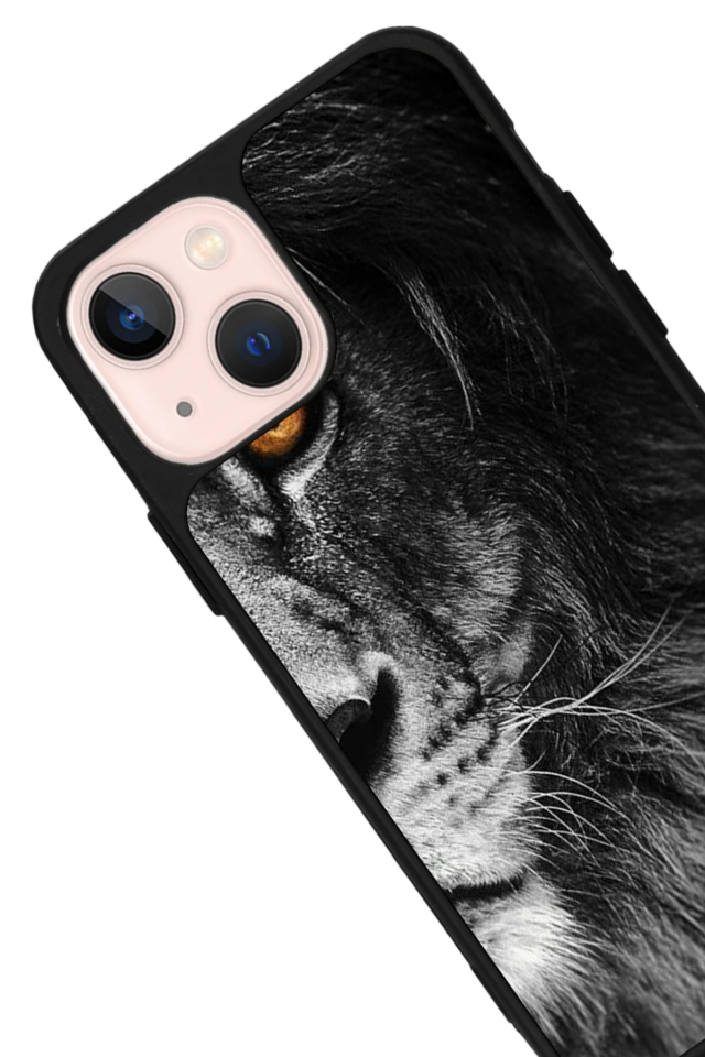 iPhone 13/14 Uyumlu Aslan Tasarımlı Glossy Premium Kılıf