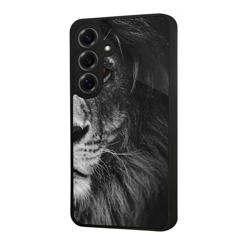 Samsung Galaxy S25 Uyumlu Aslan Tasarımlı Glossy Premium Kılıf