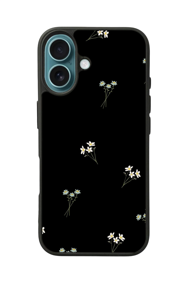 iPhone 16 Uyumlu Cicek Tasarımlı Glossy Premium Kılıf