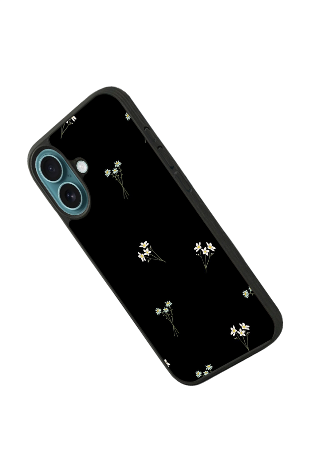 iPhone 16 Uyumlu Cicek Tasarımlı Glossy Premium Kılıf