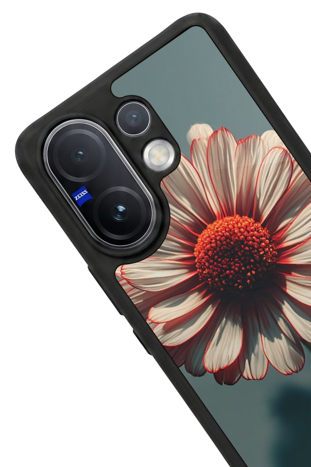 Vivo V60 Uyumlu Cicek Tasarımlı Glossy Premium Kılıf