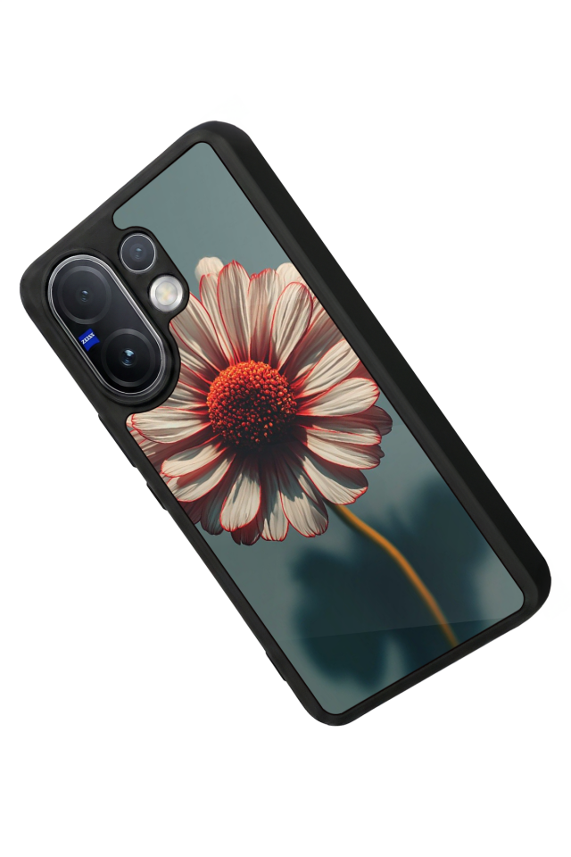 Vivo V60 Uyumlu Cicek Tasarımlı Glossy Premium Kılıf