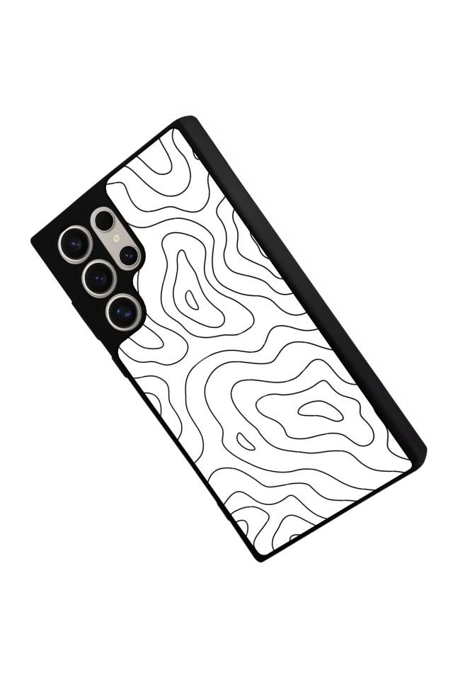 Samsung Galaxy S23 Ultra Uyumlu Çizgi Sanatı Tasarımlı Glossy Premium Kılıf