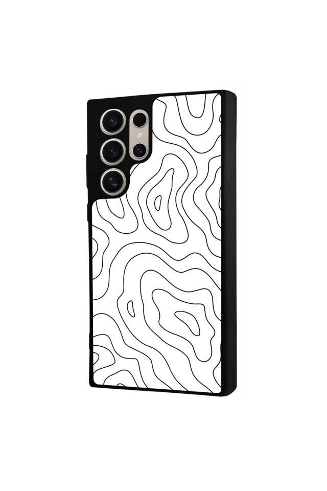 Samsung Galaxy S23 Ultra Uyumlu Çizgi Sanatı Tasarımlı Glossy Premium Kılıf