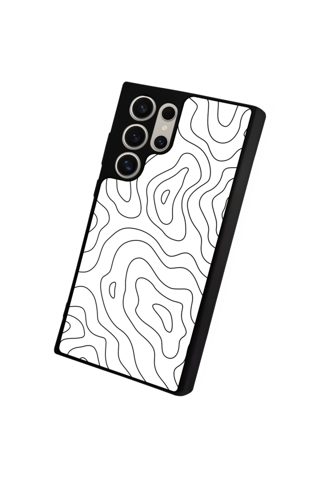 Samsung Galaxy S23 Ultra Uyumlu Çizgi Sanatı Tasarımlı Glossy Premium Kılıf