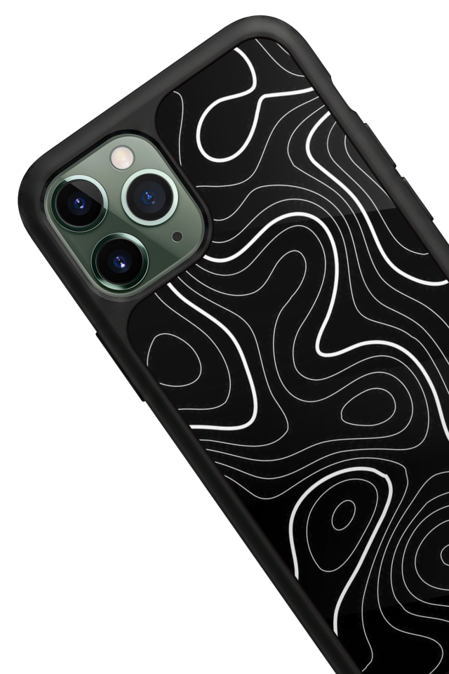 iPhone 11 Pro Uyumlu Çizgi Sanatı Tasarımlı Glossy Premium Kılıf