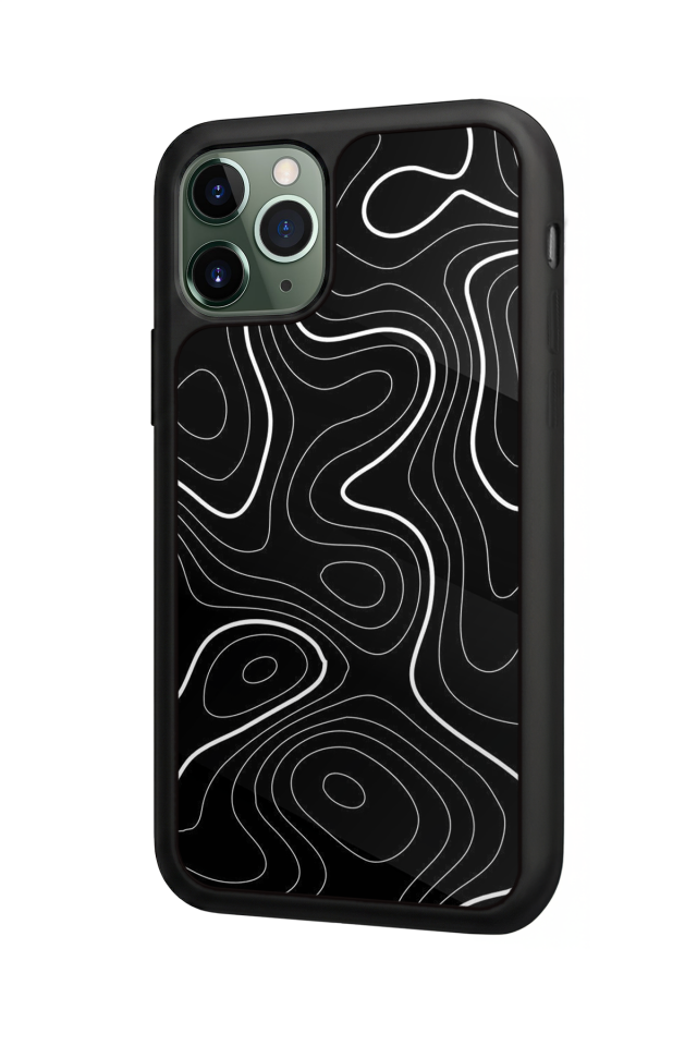 iPhone 11 Pro Uyumlu Çizgi Sanatı Tasarımlı Glossy Premium Kılıf