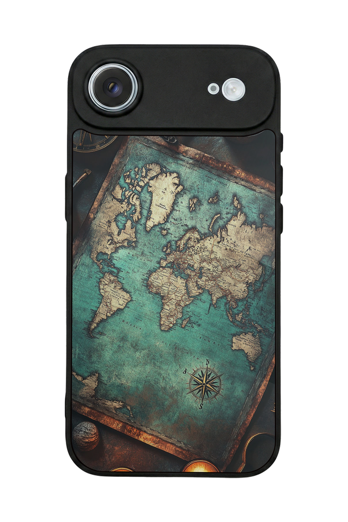 iPhone 17 Air Uyumlu Harita Tasarımlı Glossy Premium Kılıf
