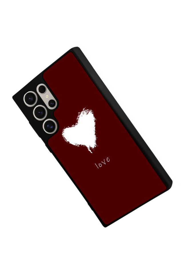 Samsung Galaxy S24 Ultra Uyumlu Kalp Love Tasarımlı Glossy Premium Kılıf