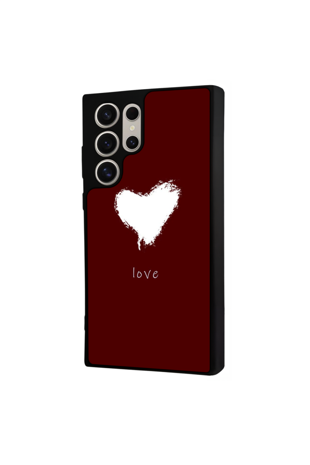 Samsung Galaxy S24 Ultra Uyumlu Kalp Love Tasarımlı Glossy Premium Kılıf