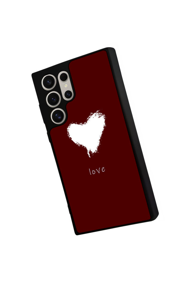 Samsung Galaxy S24 Ultra Uyumlu Kalp Love Tasarımlı Glossy Premium Kılıf