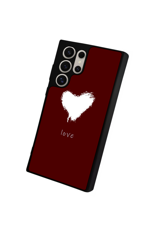 Samsung Galaxy S24 Ultra Uyumlu Kalp Love Tasarımlı Glossy Premium Kılıf