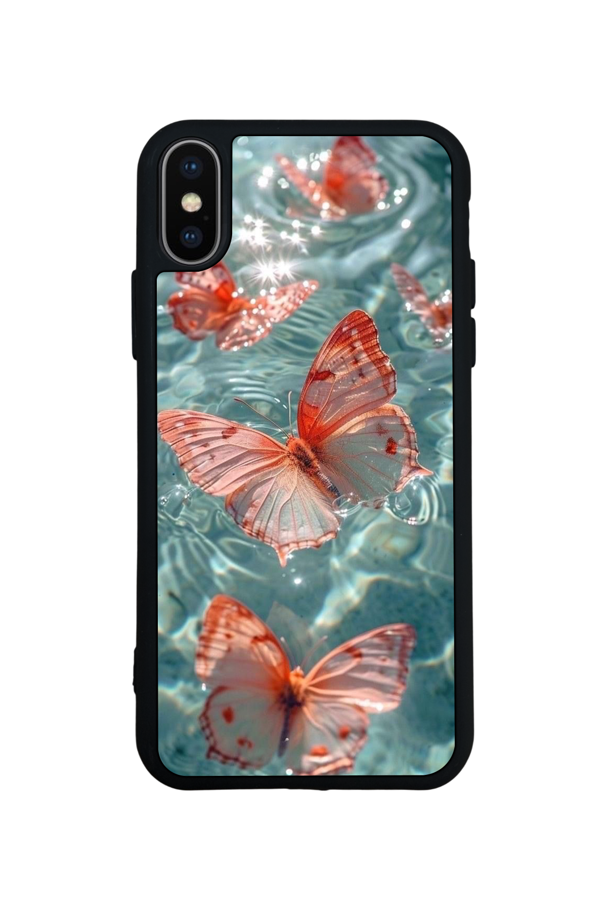 iPhone XS Max Uyumlu Kelebek Tasarımlı Glossy Premium Kılıf