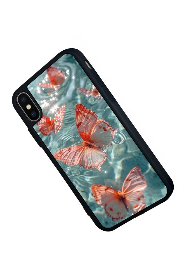 iPhone XS Max Uyumlu Kelebek Tasarımlı Glossy Premium Kılıf