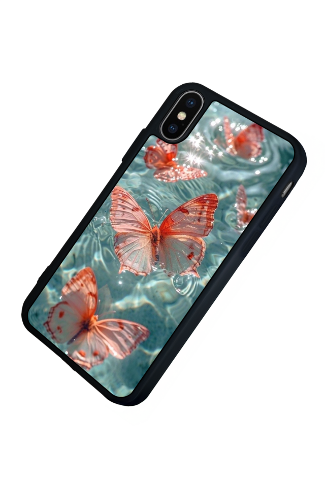 iPhone XS Max Uyumlu Kelebek Tasarımlı Glossy Premium Kılıf