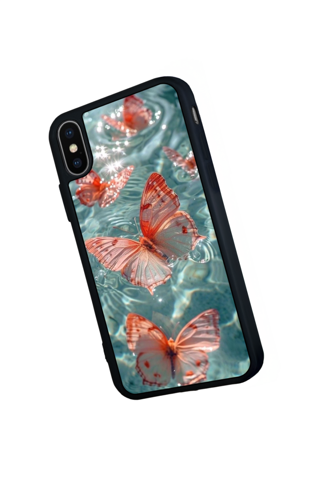 iPhone XS Max Uyumlu Kelebek Tasarımlı Glossy Premium Kılıf
