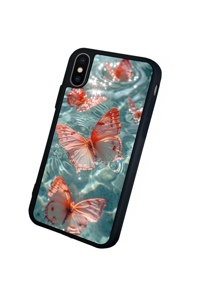 iPhone XS Max Uyumlu Kelebek Tasarımlı Glossy Premium Kılıf