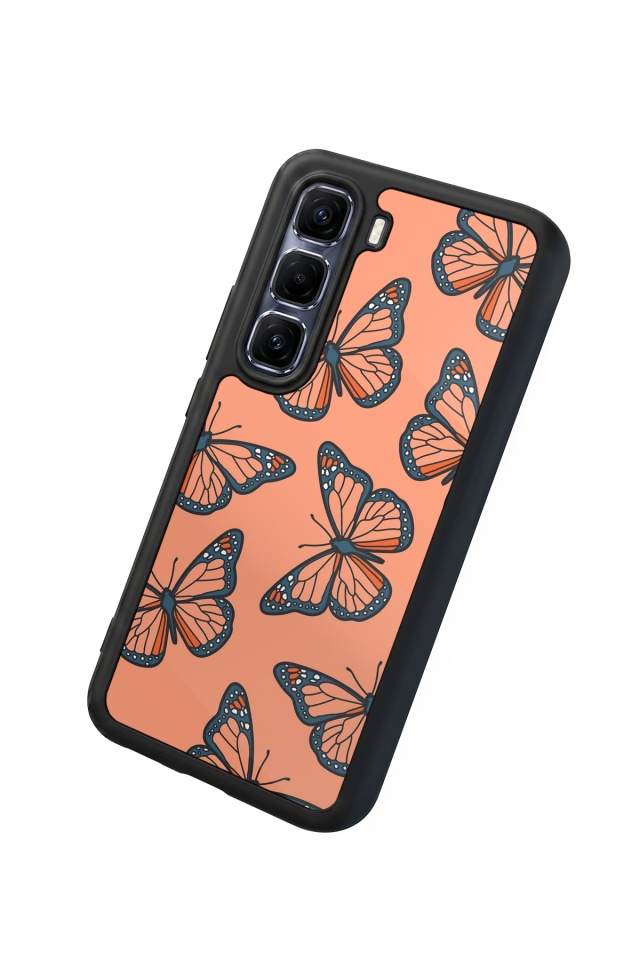 Infinix Hot 60 Pro Plus Uyumlu Kelebek Tasarımlı Glossy Premium Kılıf