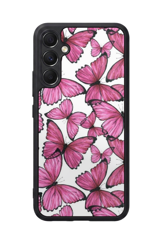 Samsung Galaxy A34 Uyumlu Kelebek Tasarımlı Glossy Premium Kılıf