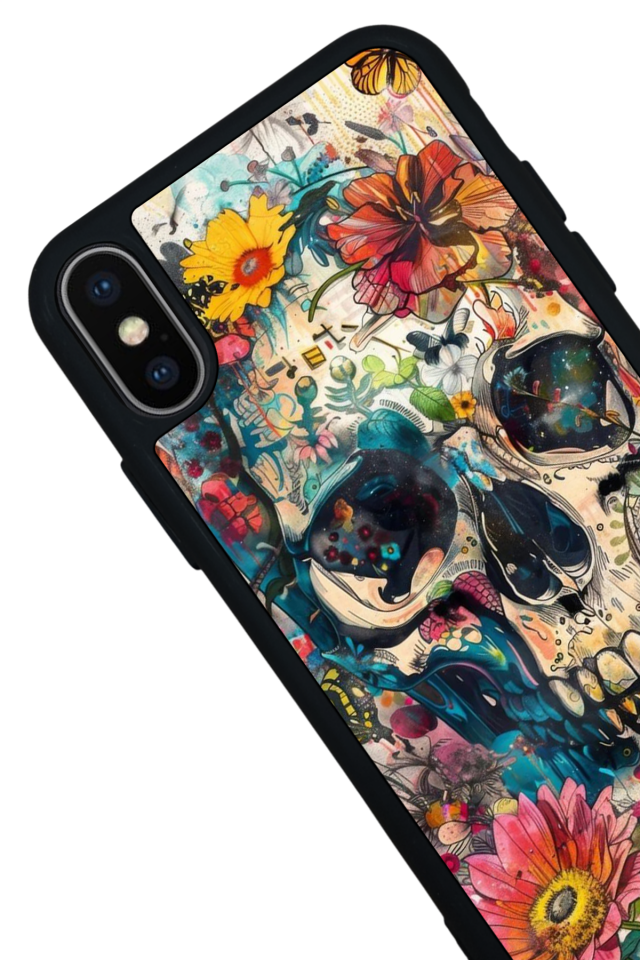 iPhone X/ XS Uyumlu KuruKafa Tasarımlı Glossy Premium Kılıf