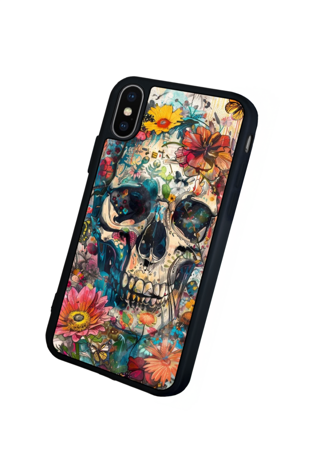iPhone X/ XS Uyumlu KuruKafa Tasarımlı Glossy Premium Kılıf