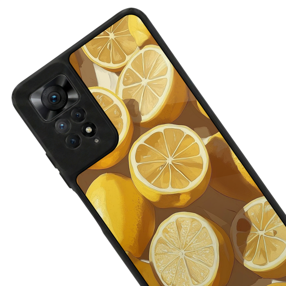 Xiaomi Redmi Note 12 Pro Uyumlu Limon Tasarımlı Glossy Premium Kılıf