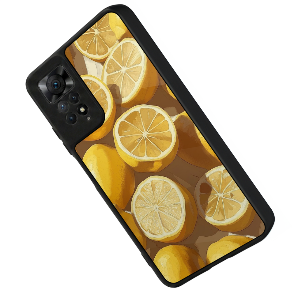 Xiaomi Redmi Note 12 Pro Uyumlu Limon Tasarımlı Glossy Premium Kılıf