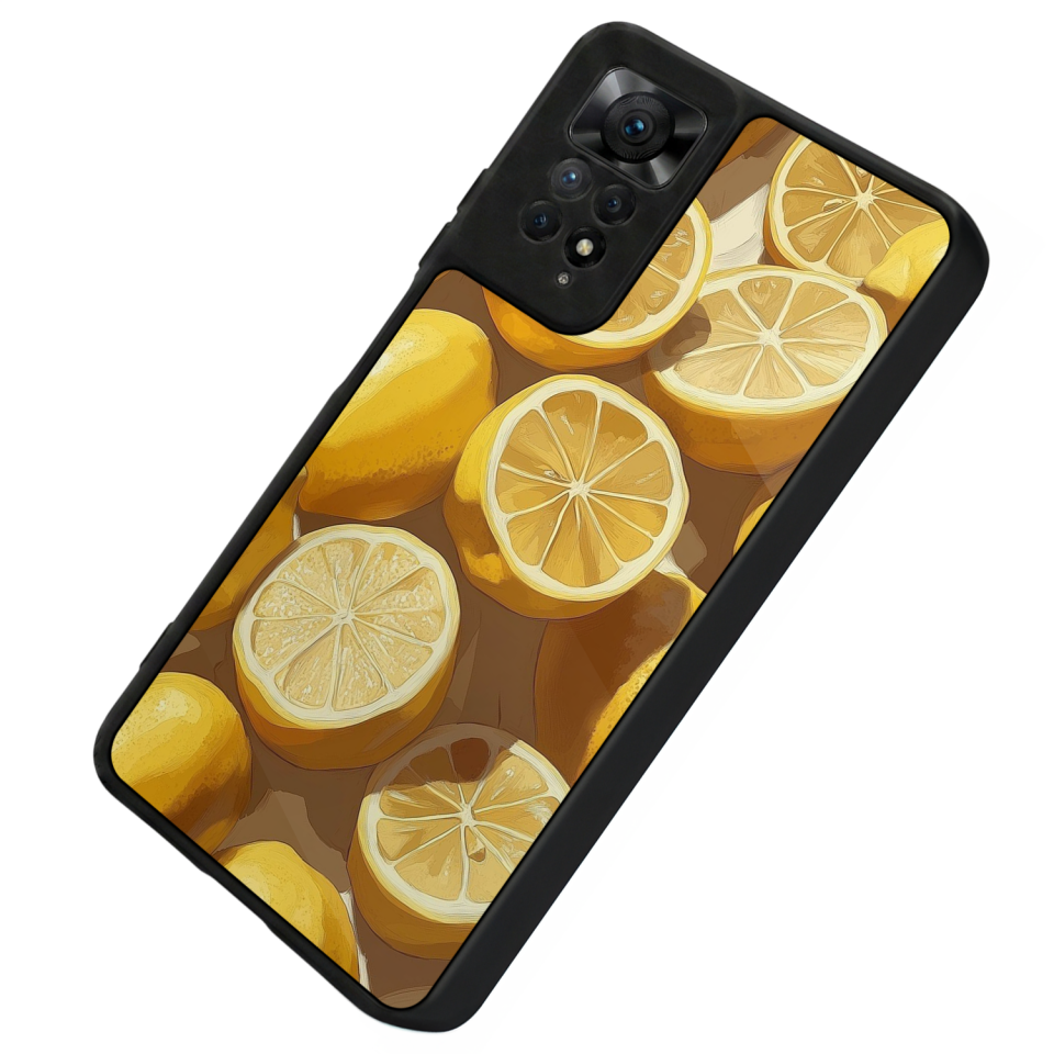 Xiaomi Redmi Note 12 Pro Uyumlu Limon Tasarımlı Glossy Premium Kılıf