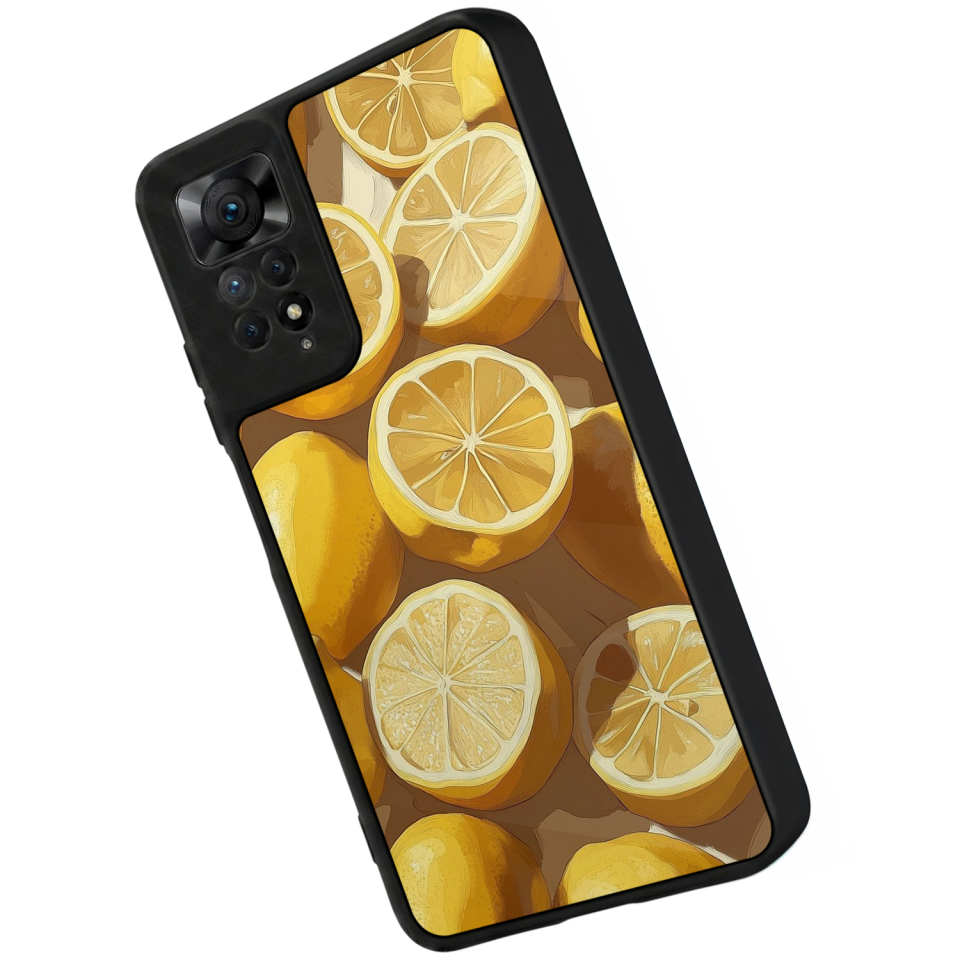Xiaomi Redmi Note 12 Pro Uyumlu Limon Tasarımlı Glossy Premium Kılıf