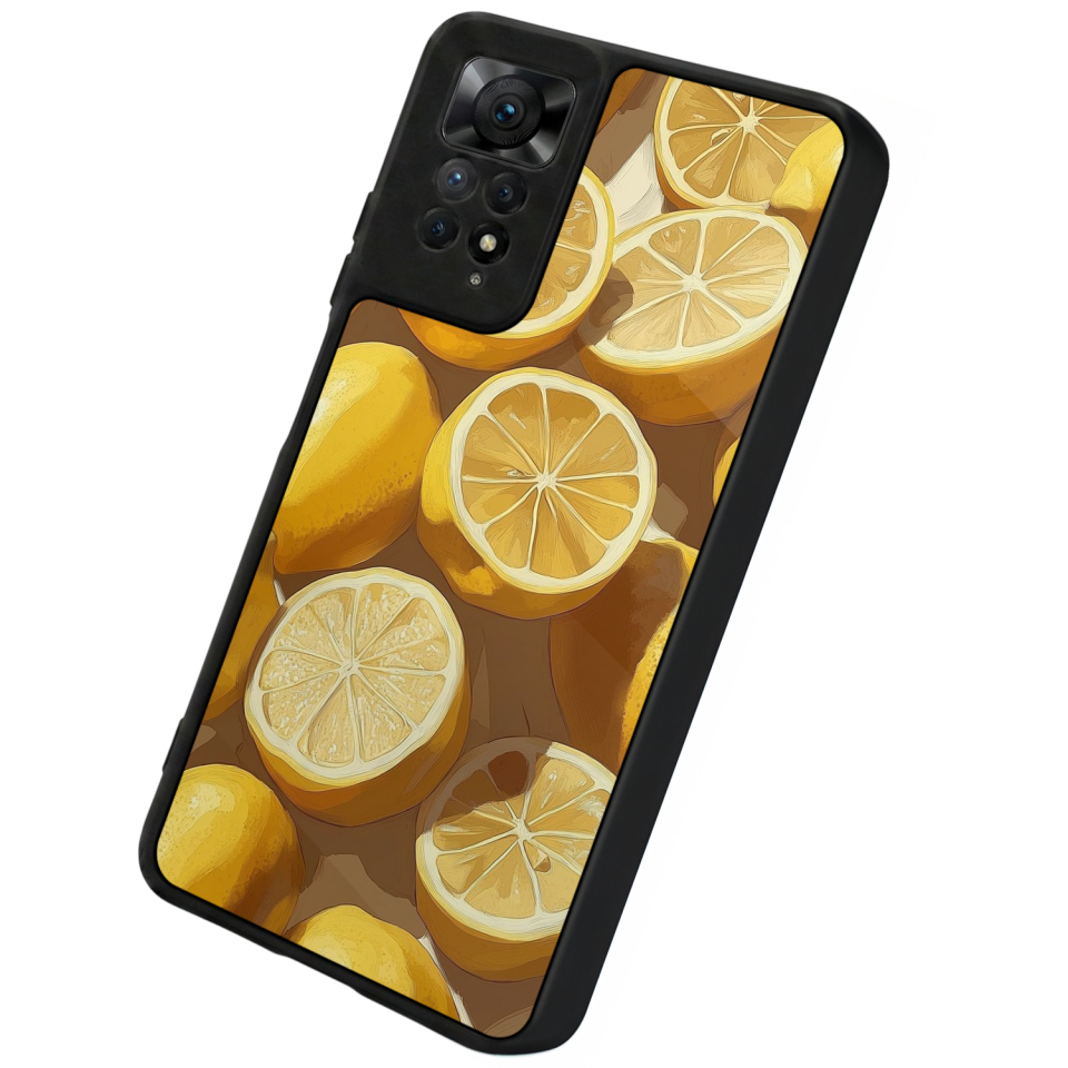 Xiaomi Redmi Note 12 Pro Uyumlu Limon Tasarımlı Glossy Premium Kılıf