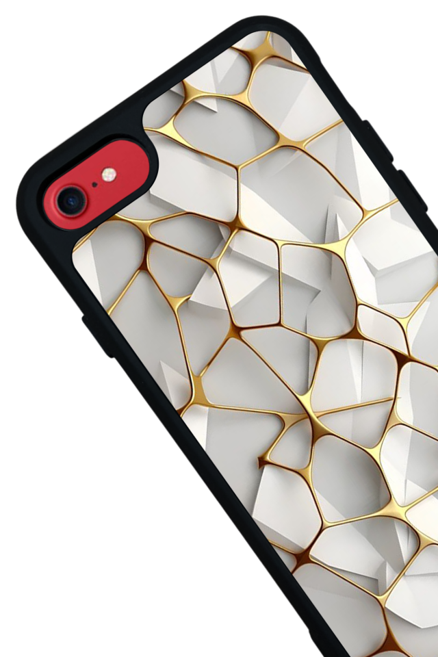 iPhone SE Uyumlu Mermer Marble Tasarımlı Glossy Premium Kılıf