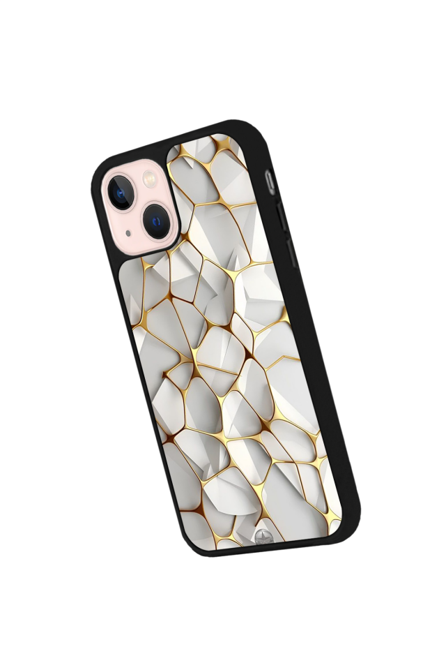 iPhone 15 Uyumlu Mermer Marble Tasarımlı Glossy Premium Kılıf