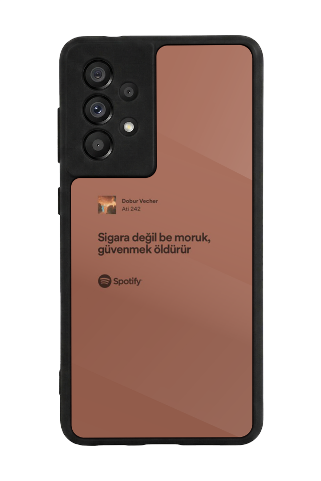 Samsung Galaxy A73 Uyumlu Sarki Sozleri Tasarımlı Glossy Premium Kılıf
