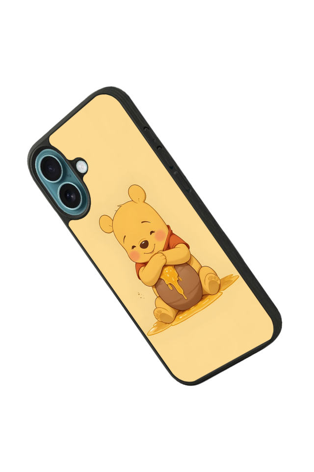 iPhone 16 Plus Uyumlu Winnie Tasarımlı Glossy Premium Kılıf