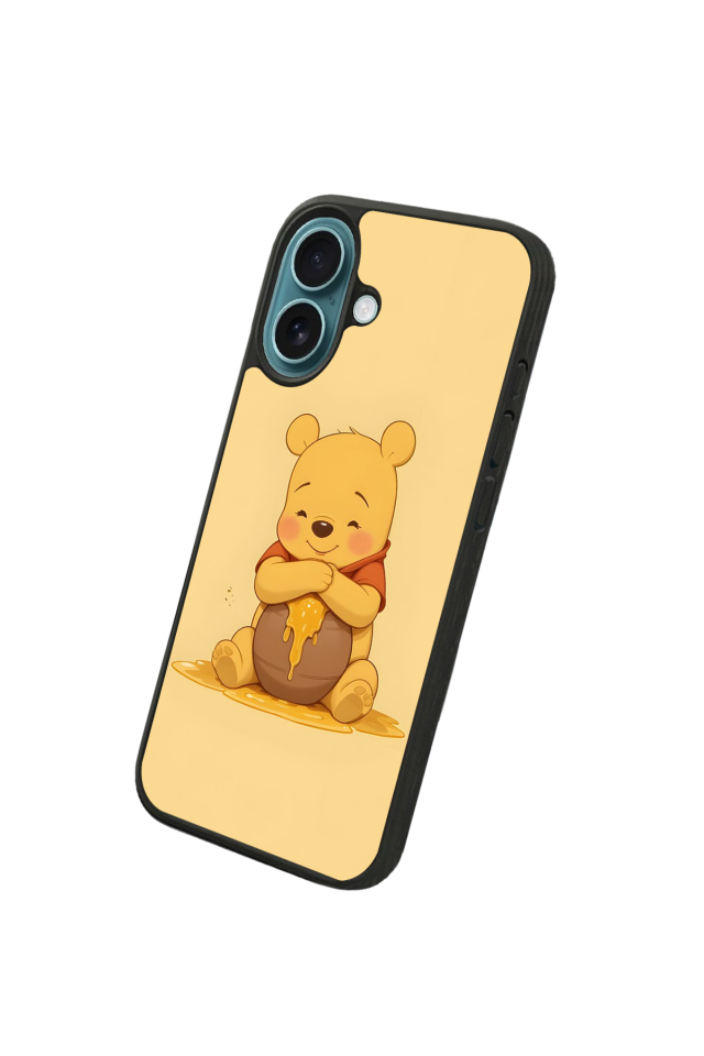 iPhone 16 Plus Uyumlu Winnie Tasarımlı Glossy Premium Kılıf