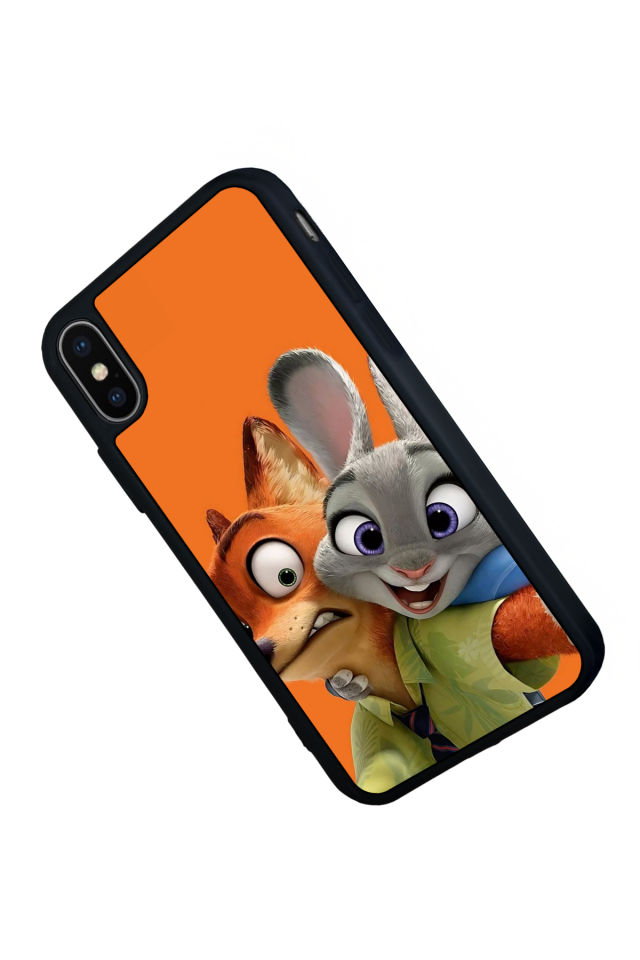 iPhone X/ XS Uyumlu Zootropolis Tasarımlı Glossy Premium Kılıf