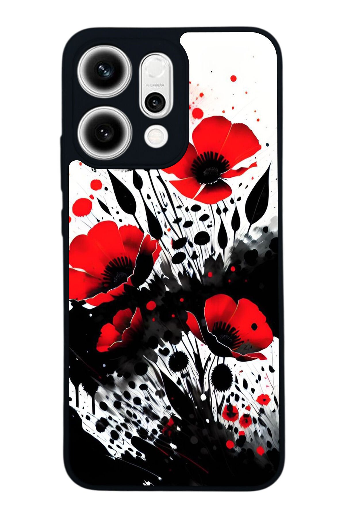 Oppo Reno 14 Uyumlu Floral Tasarımlı Glossy Premium Kılıf