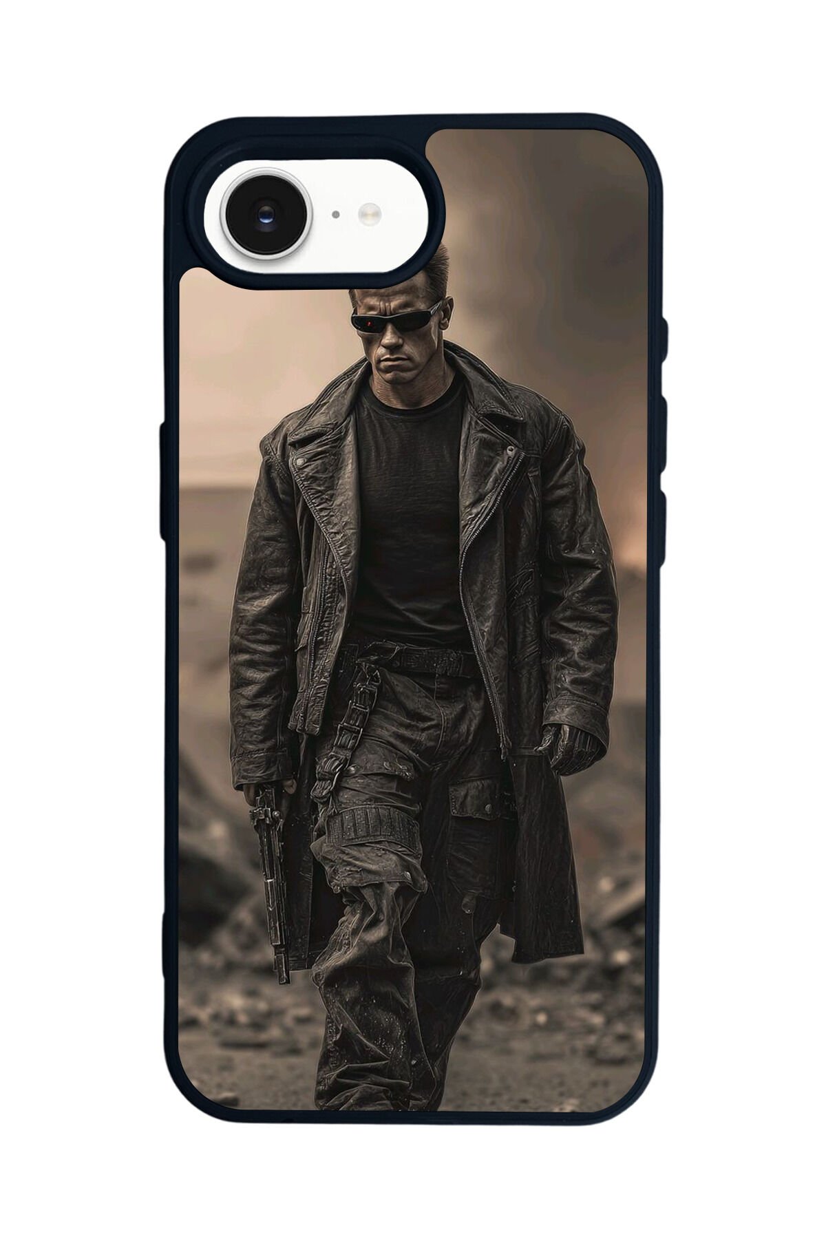 iPhone 16E Uyumlu Terminator Tasarımlı Glossy Premium Kılıf