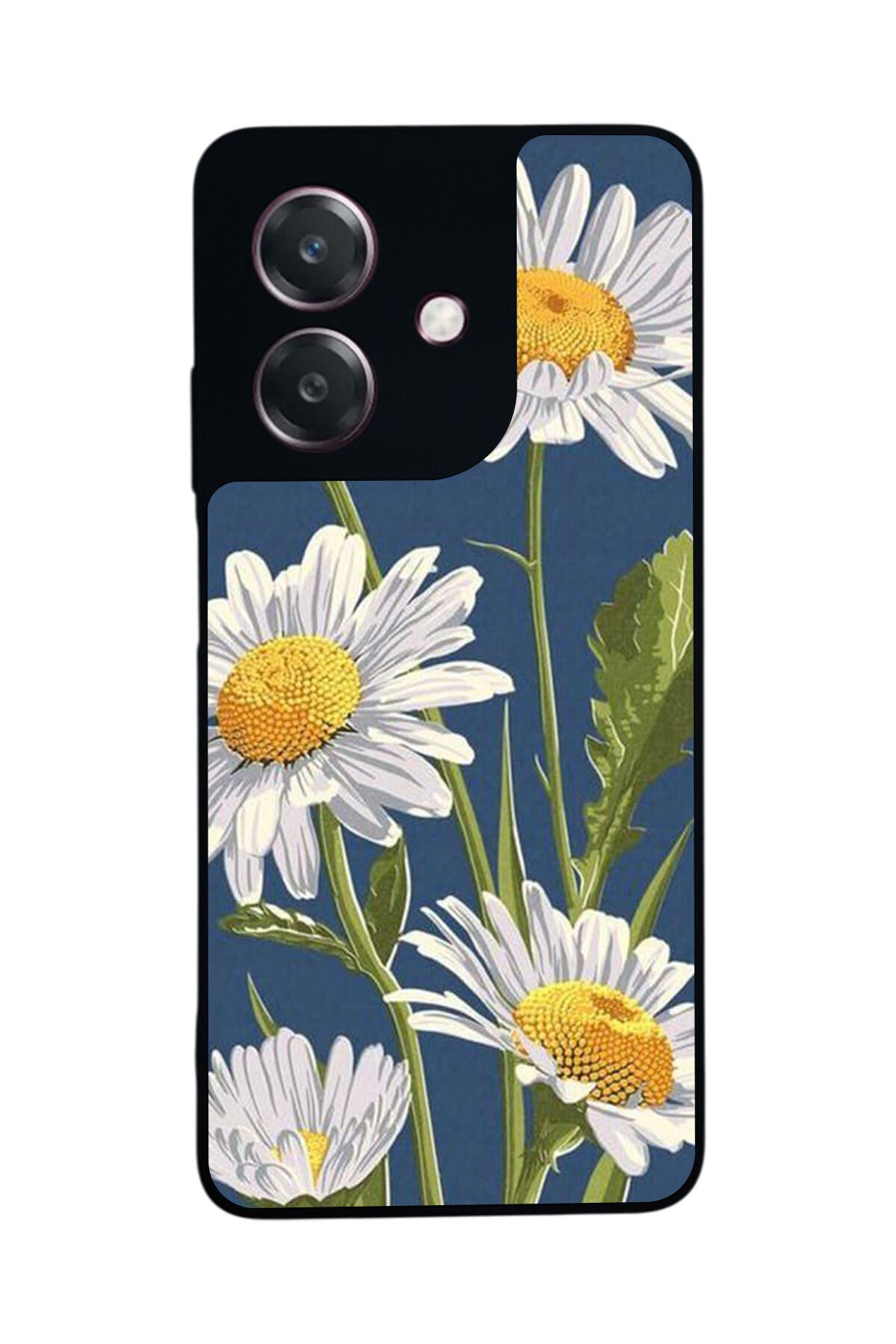 Oppo A3 5G Uyumlu Papatya Tasarımlı Glossy Premium Kılıf