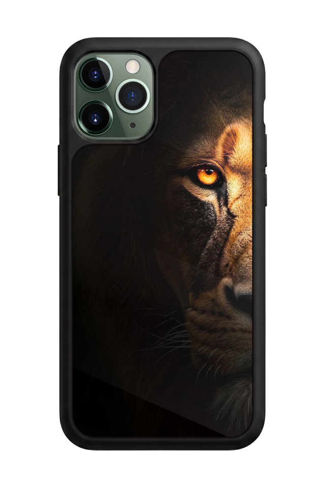 iPhone 11 Pro Max Uyumlu Aslan Tasarımlı Glossy Premium Kılıf