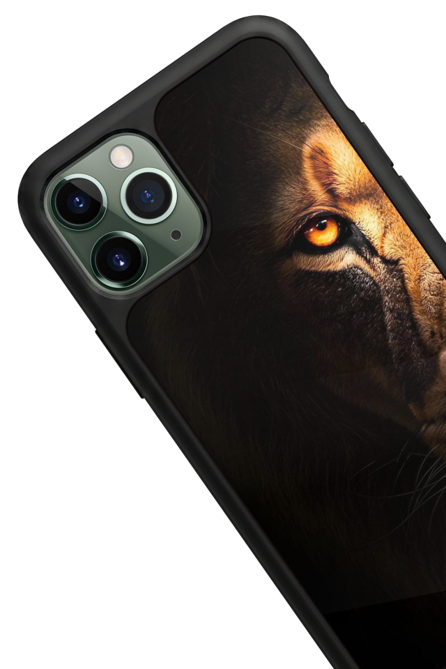 iPhone 11 Pro Max Uyumlu Aslan Tasarımlı Glossy Premium Kılıf