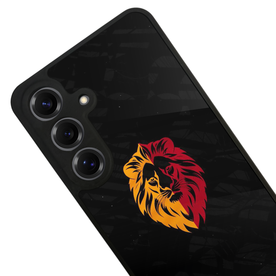 Samsung Galaxy S25 Uyumlu Aslan Tasarımlı Glossy Premium Kılıf
