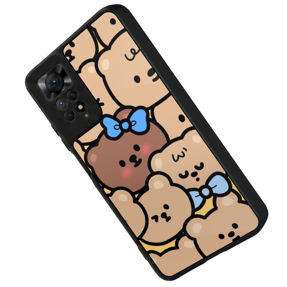 Xiaomi Redmi Note 11 Pro Uyumlu Ayı Tasarımlı Glossy Premium Kılıf