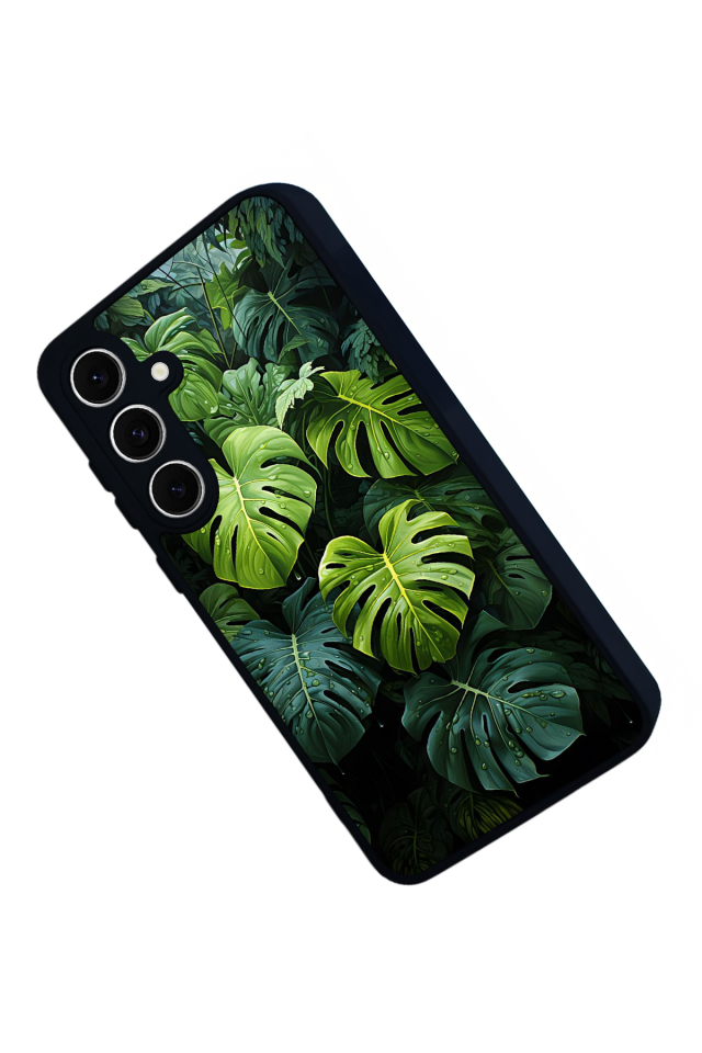 Samsung Galaxy S24 FE Uyumlu Botanik Tasarımlı Glossy Premium Kılıf