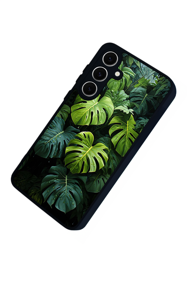 Samsung Galaxy S24 FE Uyumlu Botanik Tasarımlı Glossy Premium Kılıf