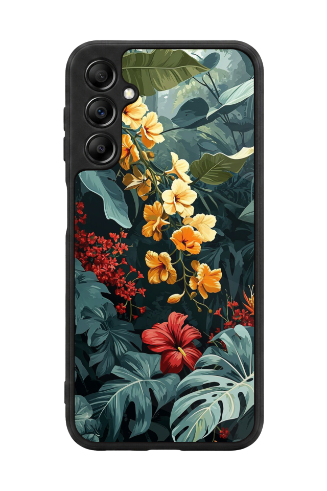 Samsung Galaxy A14 Uyumlu Botanik Tasarımlı Glossy Premium Kılıf