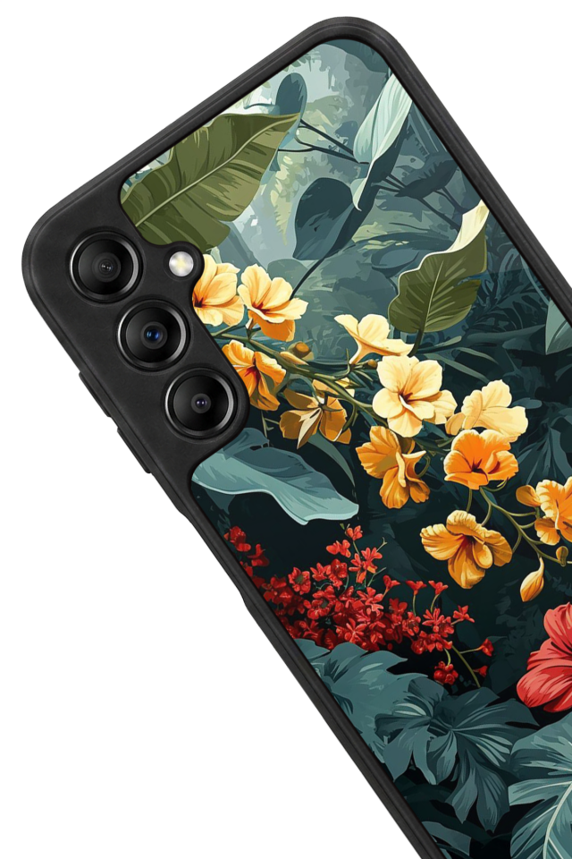 Samsung Galaxy A14 Uyumlu Botanik Tasarımlı Glossy Premium Kılıf