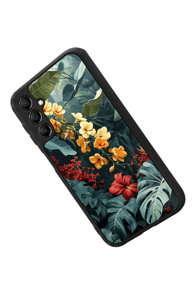 Samsung Galaxy A14 Uyumlu Botanik Tasarımlı Glossy Premium Kılıf
