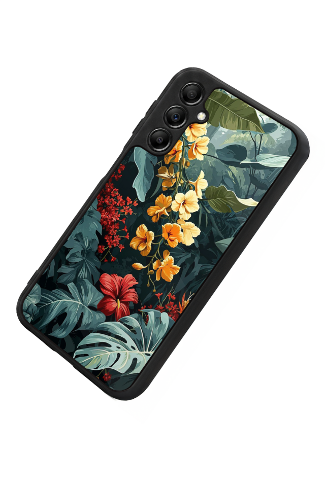Samsung Galaxy A14 Uyumlu Botanik Tasarımlı Glossy Premium Kılıf